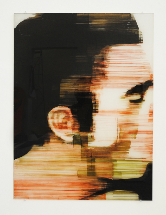 Head, 2011, Oil on Perspex, 80 x 60 cm