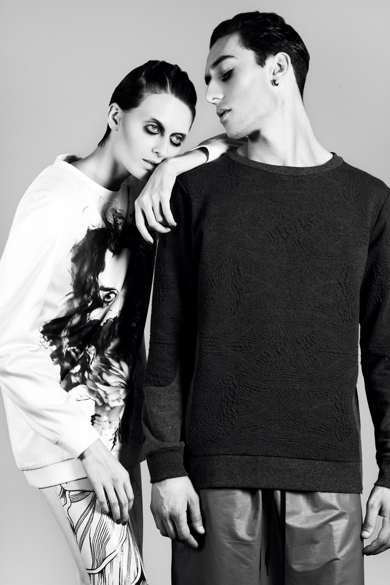 sweat by Peb Clothing / short by Angelos Frentzos for him / Daizy Shely for her