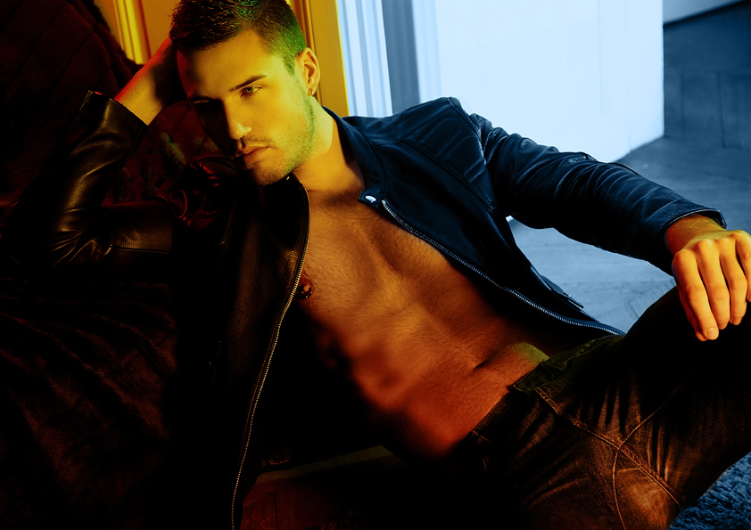 Jacket: The Kooples Sport, Jeans: Dior