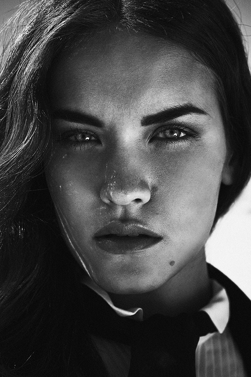 Black Overcoat: Thierry Mugler, White Shirt: Ralph Lauren, Black Scarf: Maje