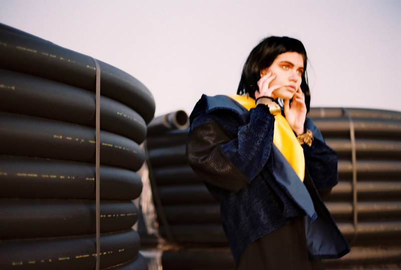 Oversized Jacket: Nasif, Top: Saralegui, Bracelets: Cruda