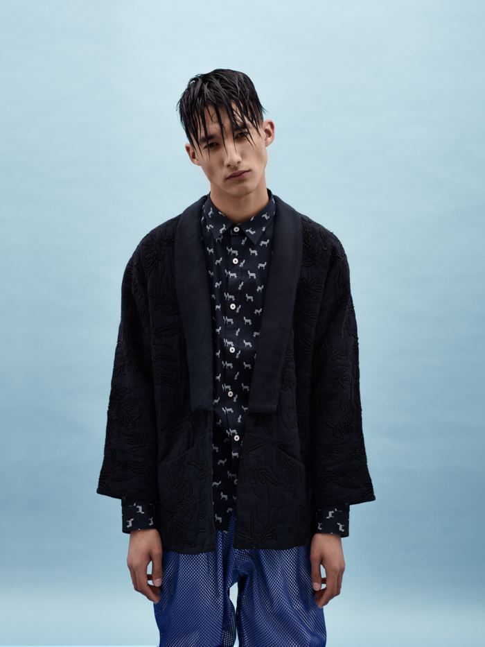 Embellished Jacket ZARA, Printed Shirt ZARA, Mesh Pants AMOS TRANQUE at EGALITY