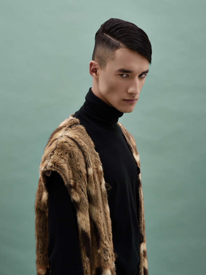 Fur Vest VINTAGE, Polar Neck WOOLWORTHS