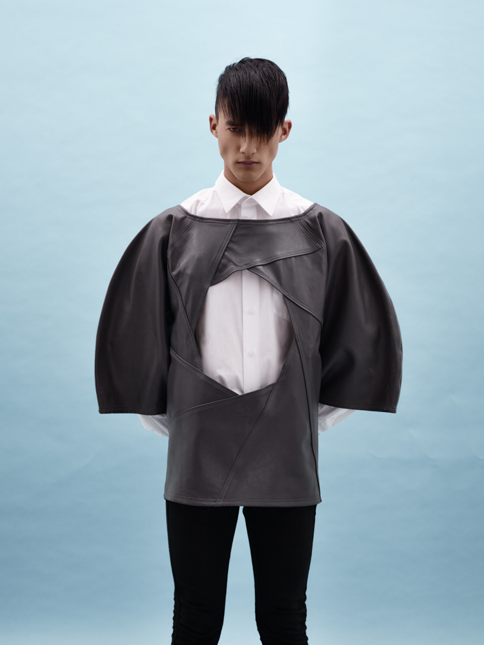 Leather Over-shirt ARMAND DICKER, White Shirt ZARA, Black Pants TOPSHOP