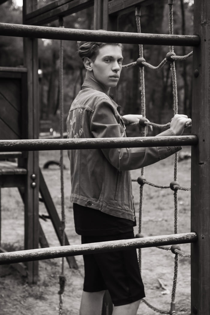 Denim jacket - Vivienne Westwood shorts -McQueen