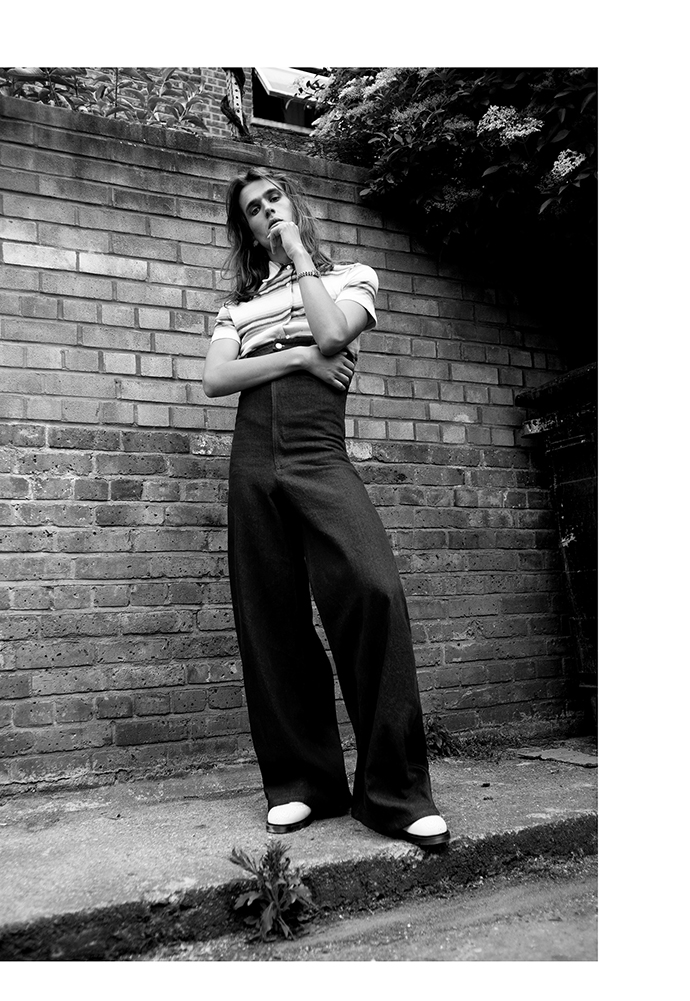 Vintage shirt Beyond Retro, pants Emily Sanders, shoes Christian Lacroix, vintage bracelet stylist own.