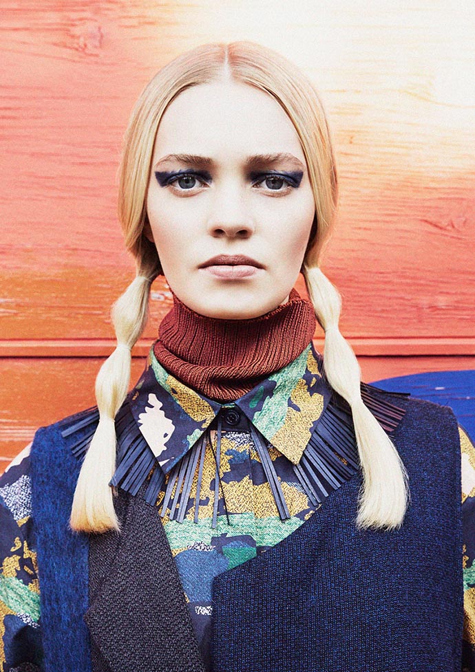 Wool Vest: Vladimir Karaleev, Shirt: Kilian Kerner, Collar: H&M Studio