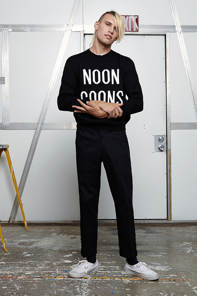 Sweater: Noon Goons Pants: Noon Goons Shoes: Models own