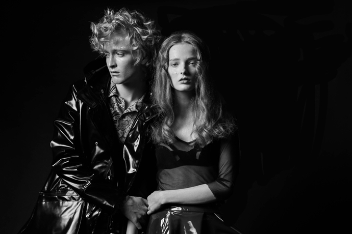 She Shirt: Intimissimi Bra: 25th hour lingerie Skirt: Ksenia Novakovskaia He Raincoat: Omogene Beri Shirt: Vintage 