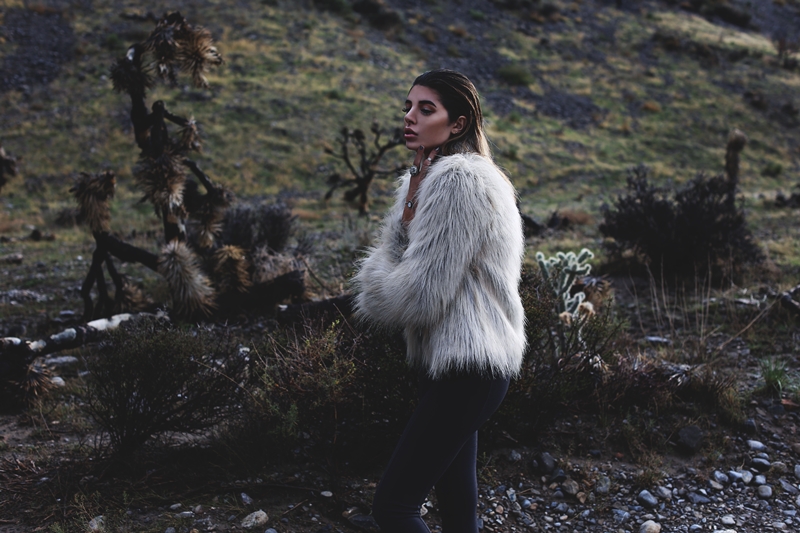 Faux Fur Jacket: Sanctuary Gray Pants: Vera Wang Jewelry: Nikdreamer