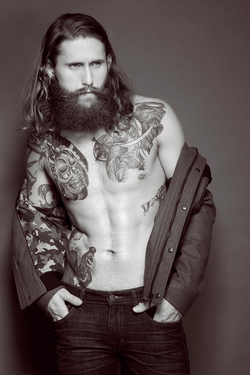 Jacket: Victorinox Pants: DSTLD Premium Denim Jeans