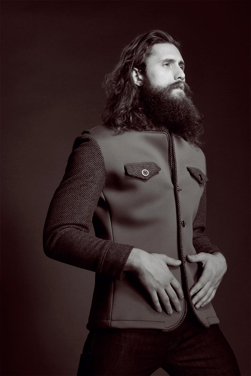 Jacket: Kevin Shahroozi Pants: DSTLD Premium Denim Jeans