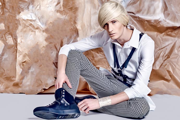 shirt: Male-Me/ Magazyn Wysoki pants: Jaroslaw Ewert/ Magazyn Wysoki shoes: Kazar wristband: CollarMe/ Magazyn Wysoki