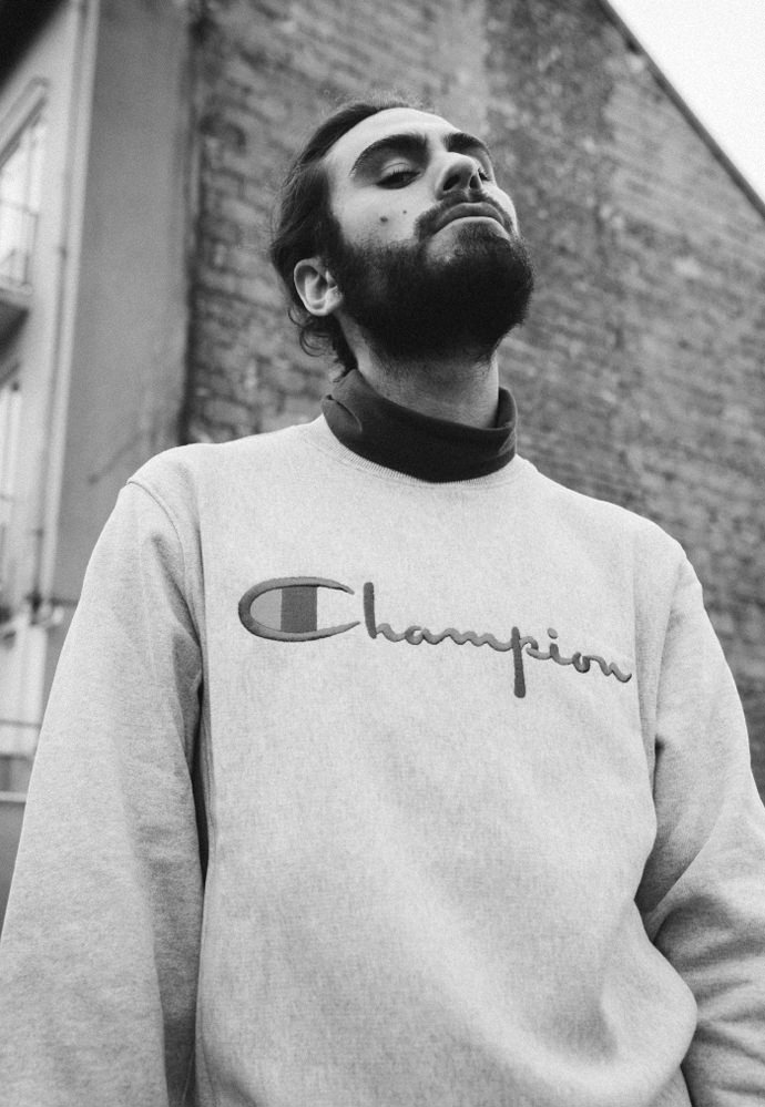 turtleneck sweater - sisley / trousers - river island / sweater - champion