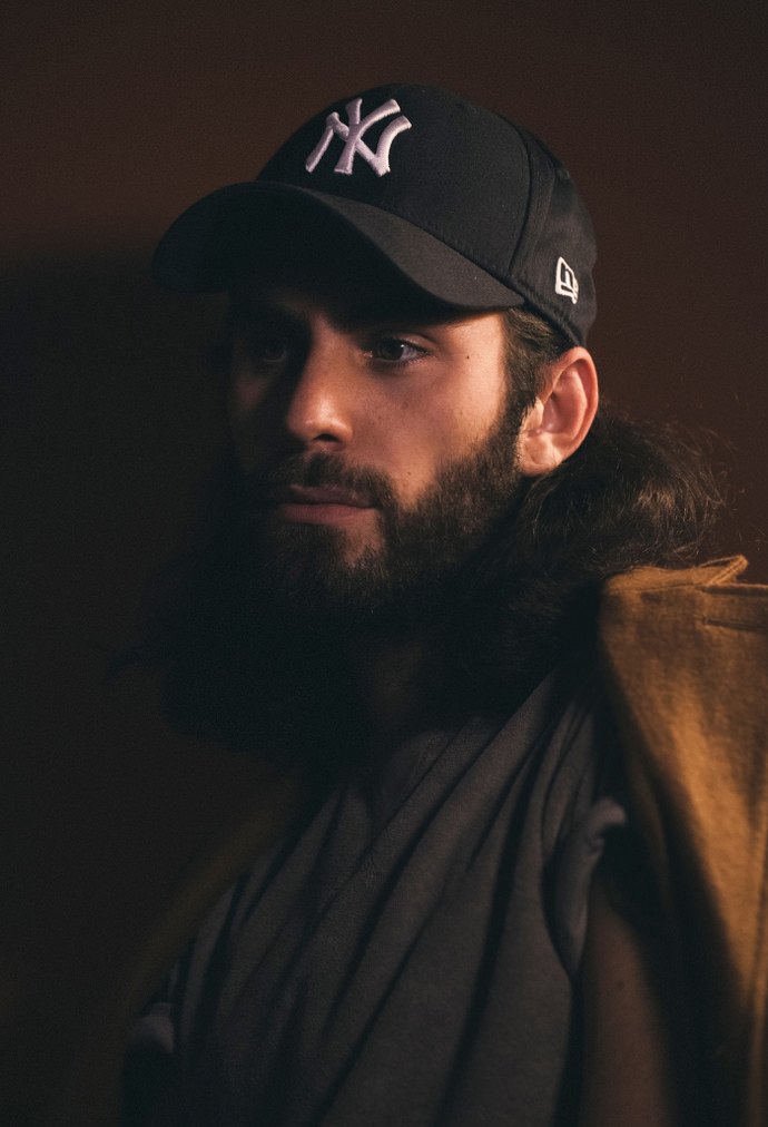 cap - new era / shirt - asos / coat - pull&bear