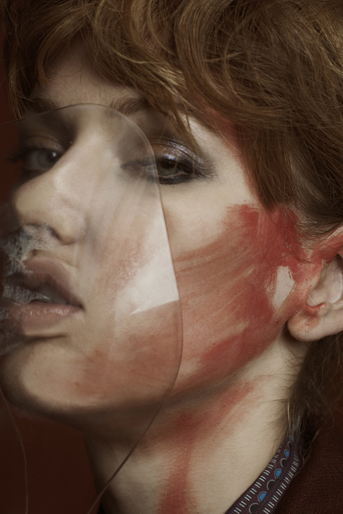  Bronte shirt in wine – Darling Wine / Navy retro print pants – Quiz Wine Coat - Quiz 