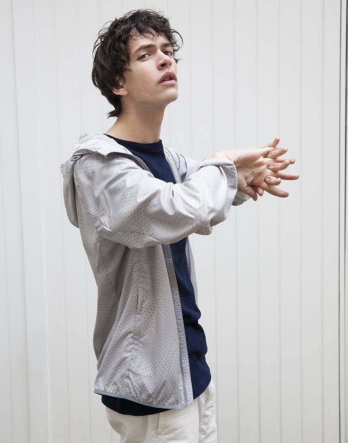 Jacket-Uniglo, Tee Shirt-Maison Kitsune, Shorts-Misericordia