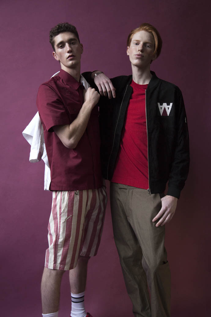 Yan Jacket: Wood Wood, T-­‐‑shirt: Our Legacy, Trousers: Beau Homme, Joby Shirt: Wood Wood, Shorts: Publish, Jacket: Wood Wood