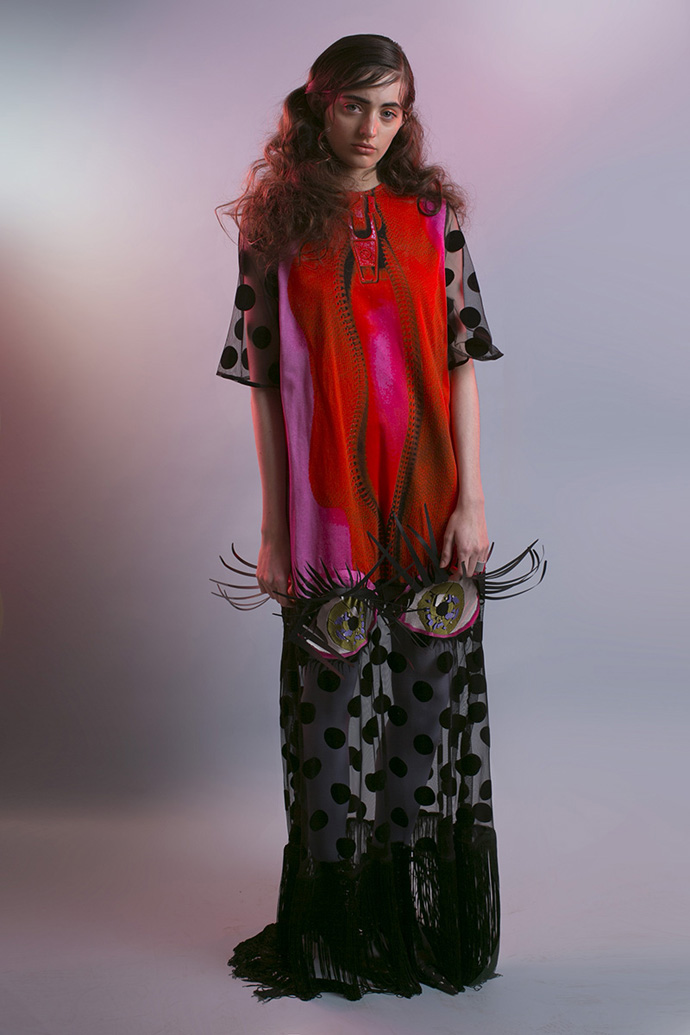 Annie wears dress by Niamh Maguire