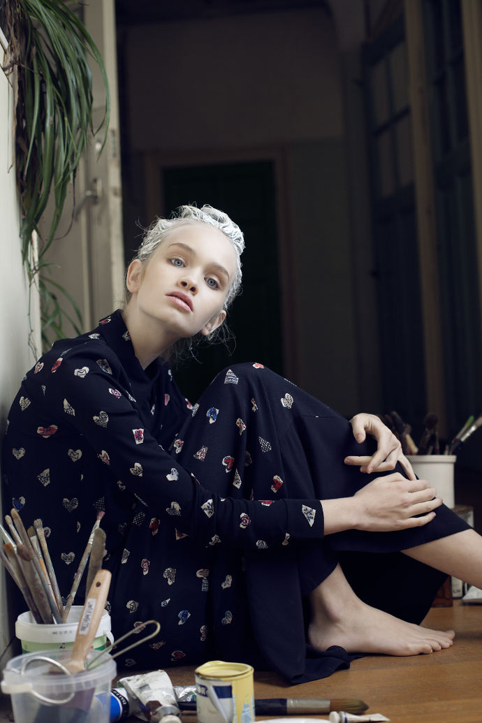 Black dress with hearts, &Other Stories