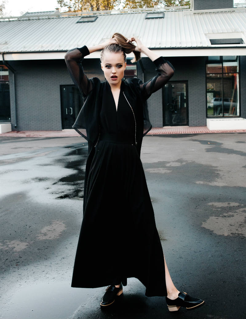 Jacket: Monreal London Black dress: Maison Margiella Shoes: Zara