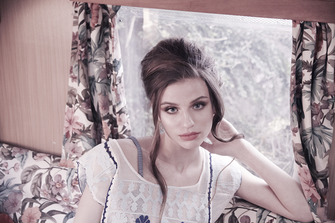 Embroidered crochet top, someday's lovin Bra (just showing) Intimissimi