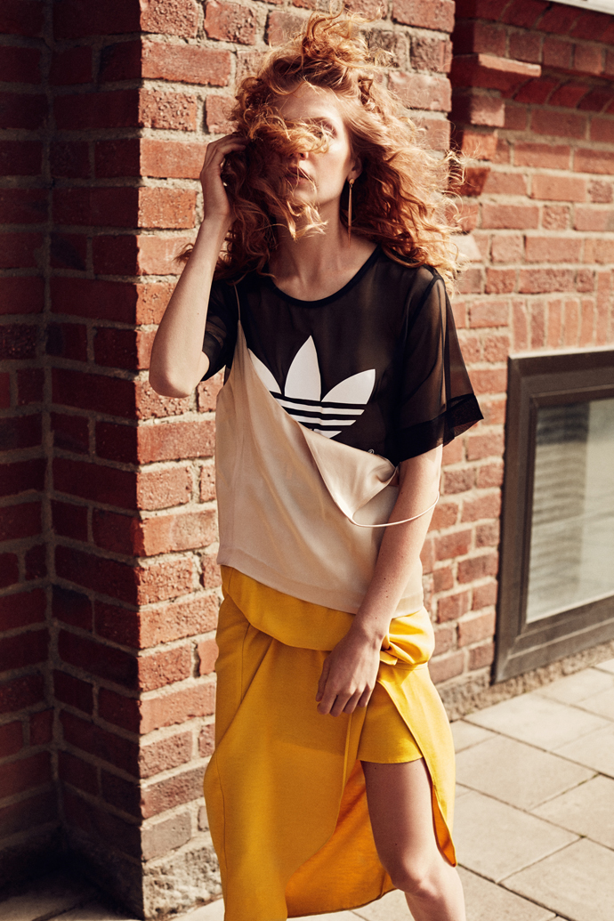 Skirt - River Island Top - T-shirt - Adiddas Tank top -Filippa K Earrings - Zara