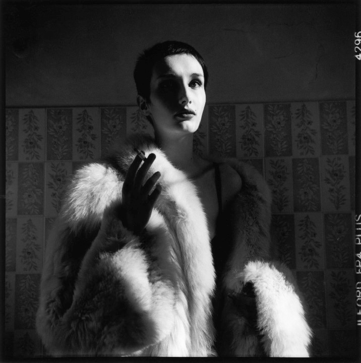 white fur: Sharlene, cotton top: Intimissimi