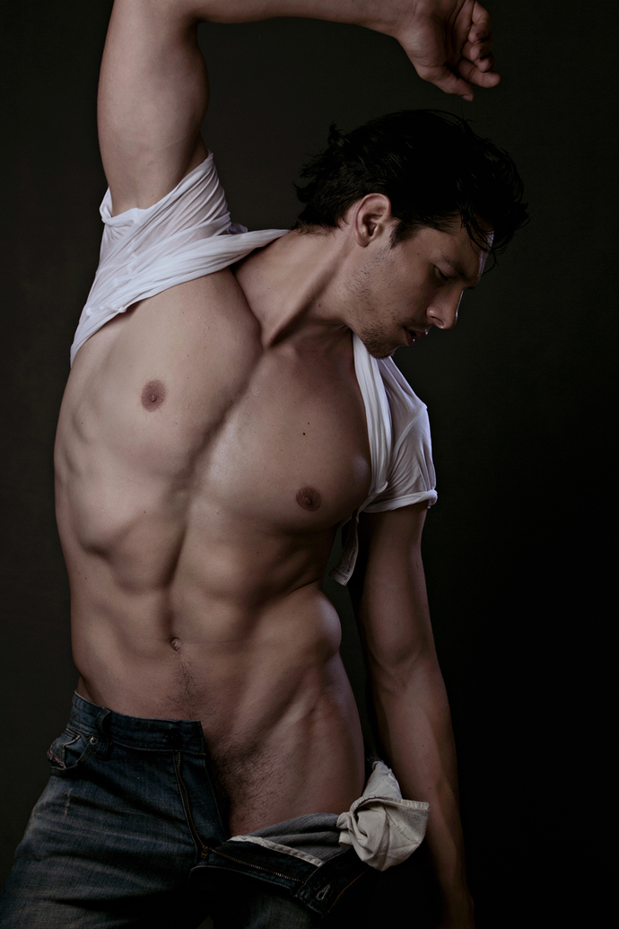 White shirt - Bershka Denim pants - Diesel