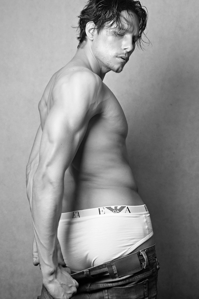 White brief - Emporio Armani Denim pants - Diesel