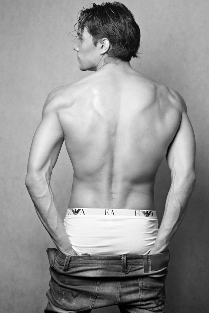 White brief - Emporio Armani Denim pants - Diesel