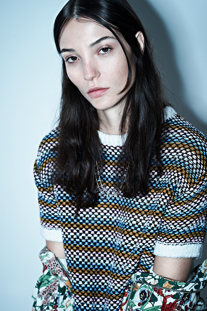 Shirt and skirt: COS Jacket: Zara Chain: Cos