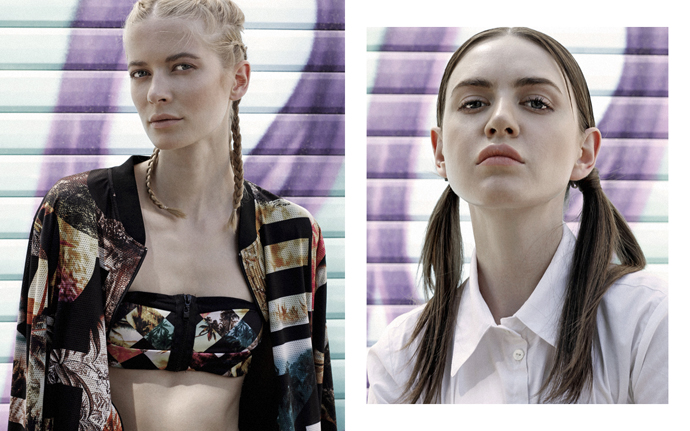 Bomber Jacket and bra The Fashion Lab, shirt 4tailors