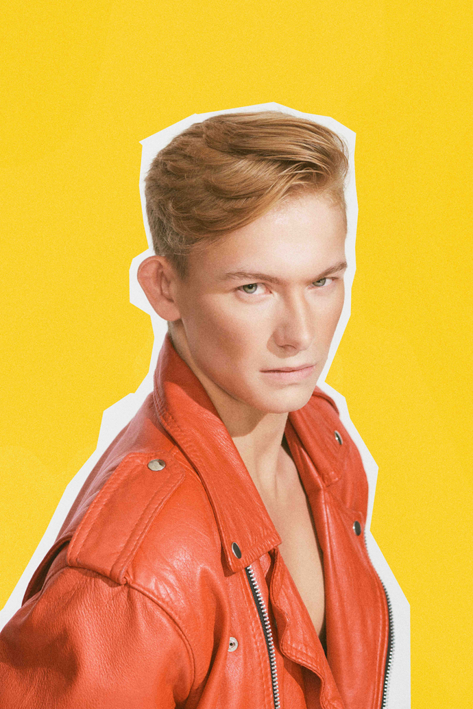 Curtis is wearing Jacket: Vintage Custom