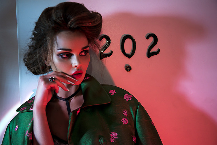 Coat by Monique Lluillier Bra by Sass & Bide