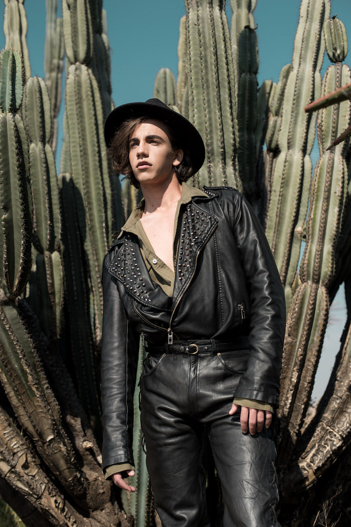 Shirt - Topman Leather Jacket - Zara Leather lace up trousers - Second Attitude Hat - Oriental Plaza