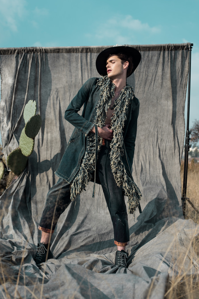 Hat - Pilgrim Clothing Denim Coat - Second Attitude Denim Dungarees - Pilgrim Clothing Shoes - Jeep Footwear