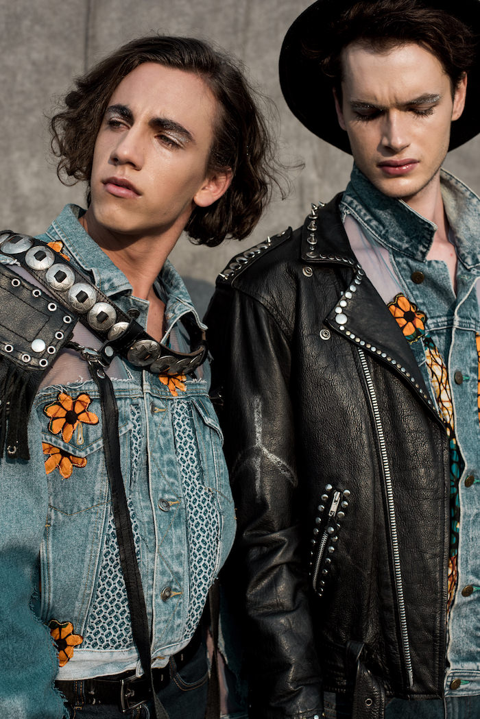Denim Jackets - Marianne Fassler Studded Leather Jacket - Second Attitude Leather belt - Custom by Melissa Maxted