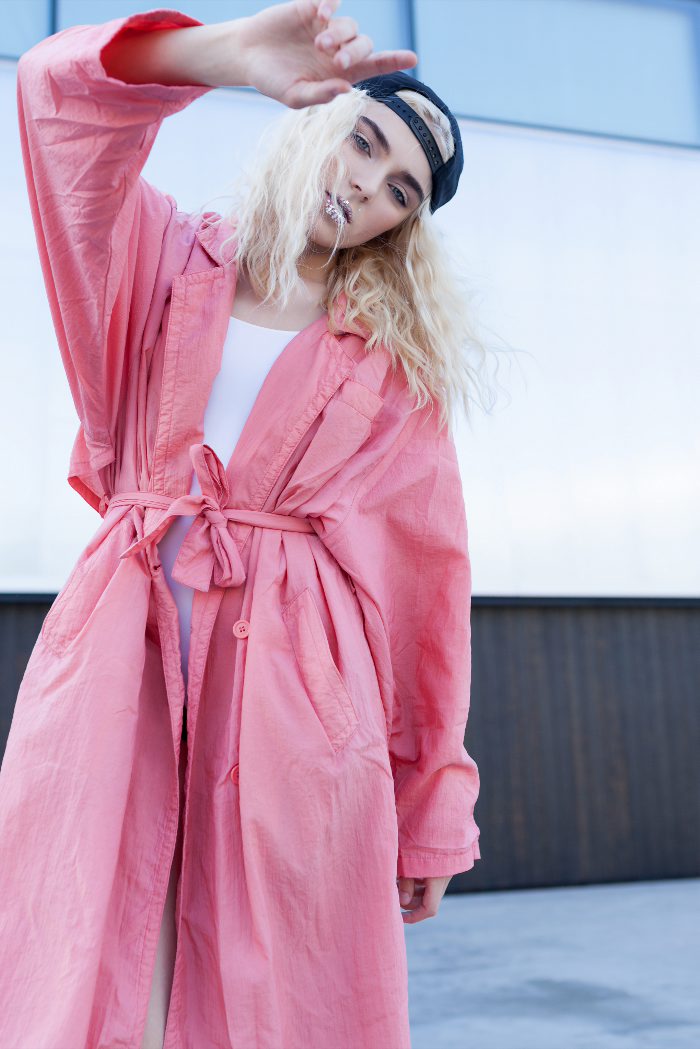 cloack - Strogovintage; bodysuit -Tezenis, cap - Strogovintage