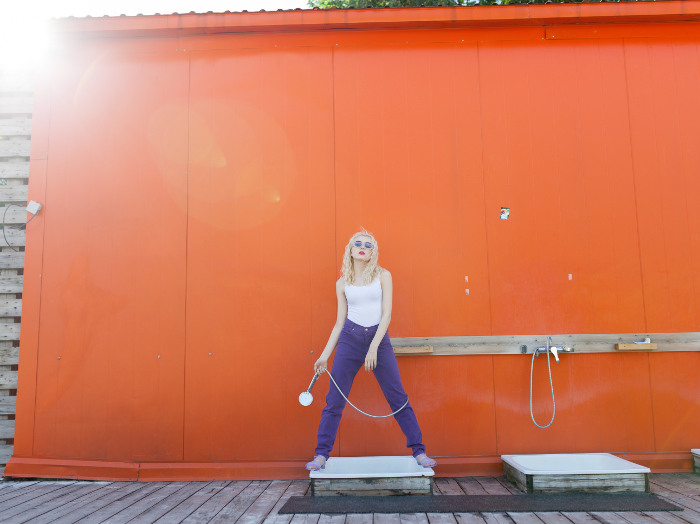 jeans - Versace, bodysuit - Tezenis, shoes - Asos; sunglasses - Vintage