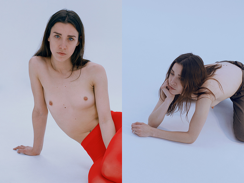 Brown pants by Zito Red tights by Ritchi