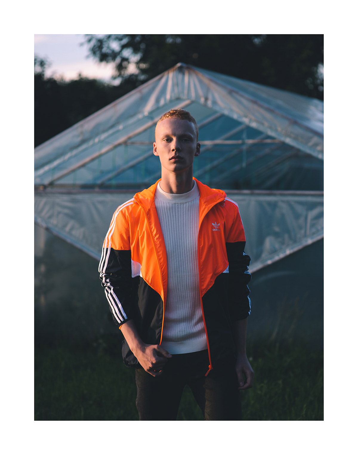 sweater by Zara, jacket by Adidas