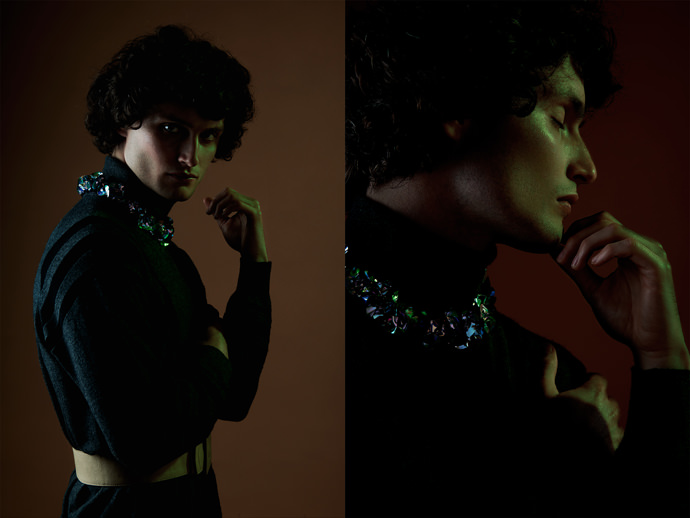 Turtleneck with inlays PRADA Belt MARNI Necklace VINTAGE