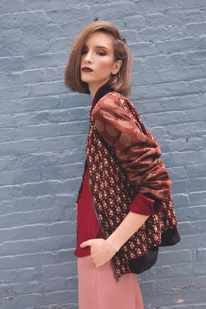 Shirt is Intrepid Jacket is Lucio Castro Pants are Claudia Li