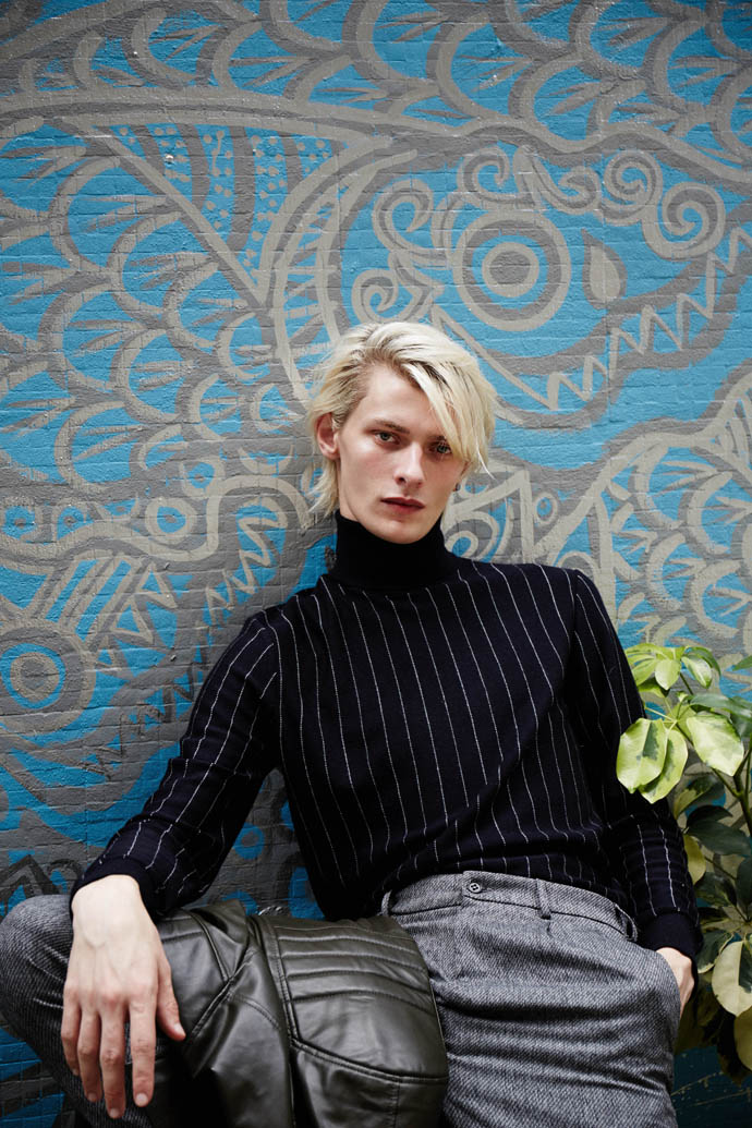 Turtle Neck by Club Monaco Trousers by Zara Jacket by Zara