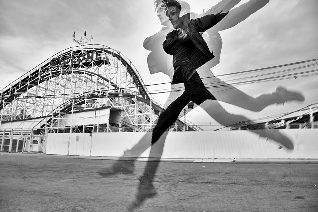 Grey Tank Top: Ralph Lauren Boots: Steven Madden Leather Jacket: Sisley Black Denim: H&M