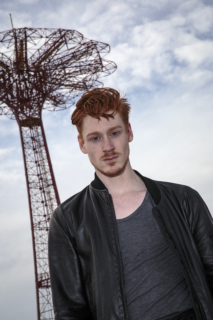 Leather Jacket: Sisley Grey Tank Top: Ralph Lauren