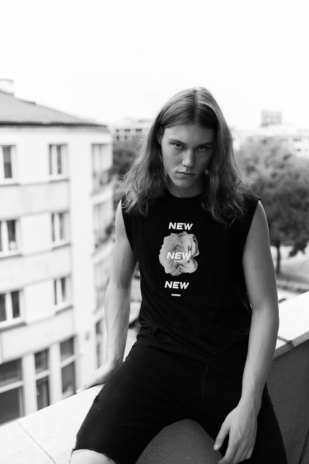 Top by MISBHV Trousers by Zara