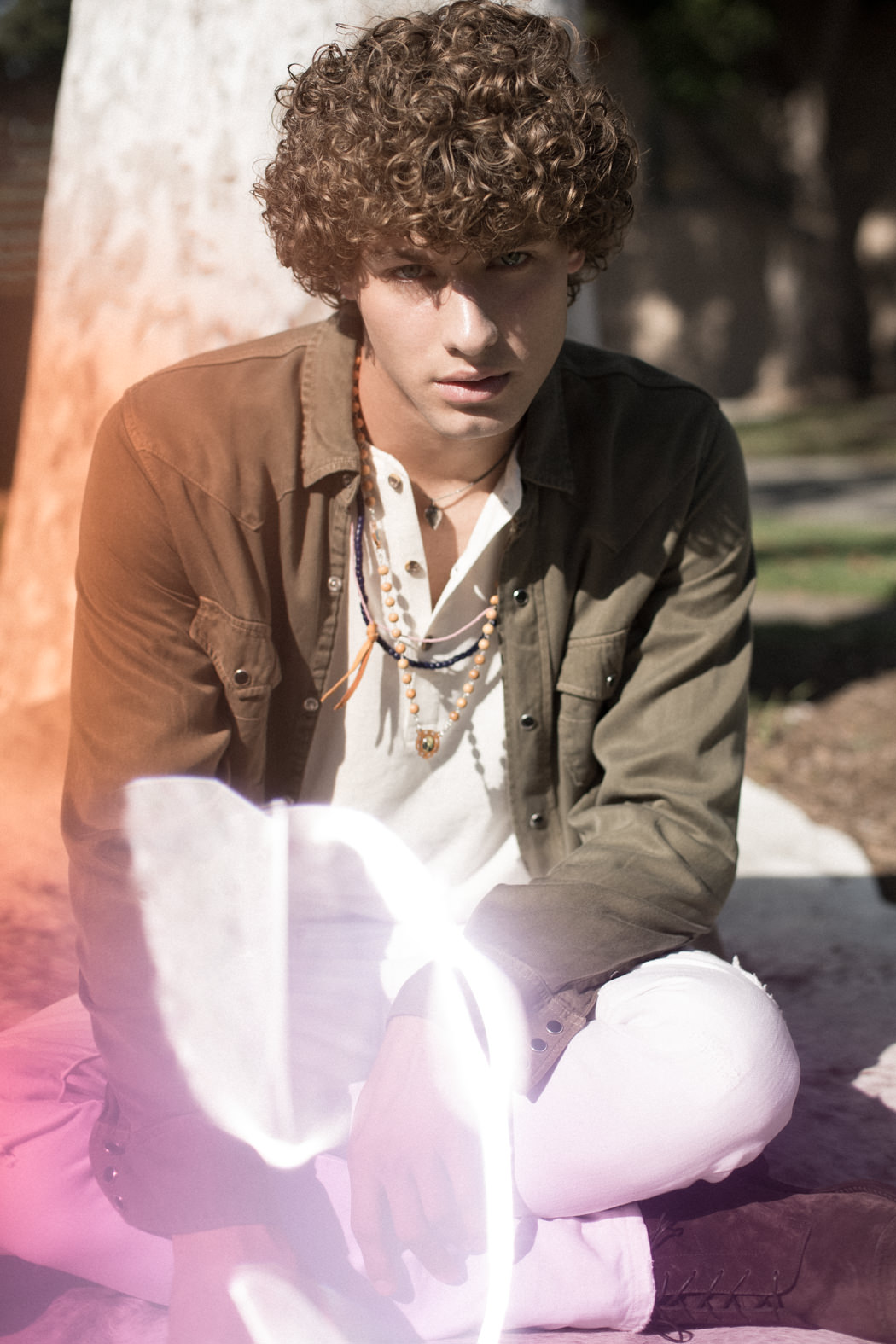 Top by Saint Laurent Henley by Top Man Pants by Saint Laurent Boots by John Varvatos Belt by What Goes Around Comes Around vintage Necklace - Stylists own