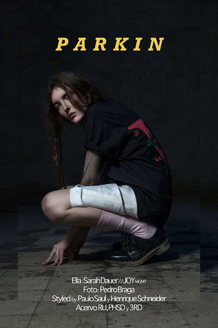 T-shirt by RU; socks (no brand), shoes by Dr.Martens